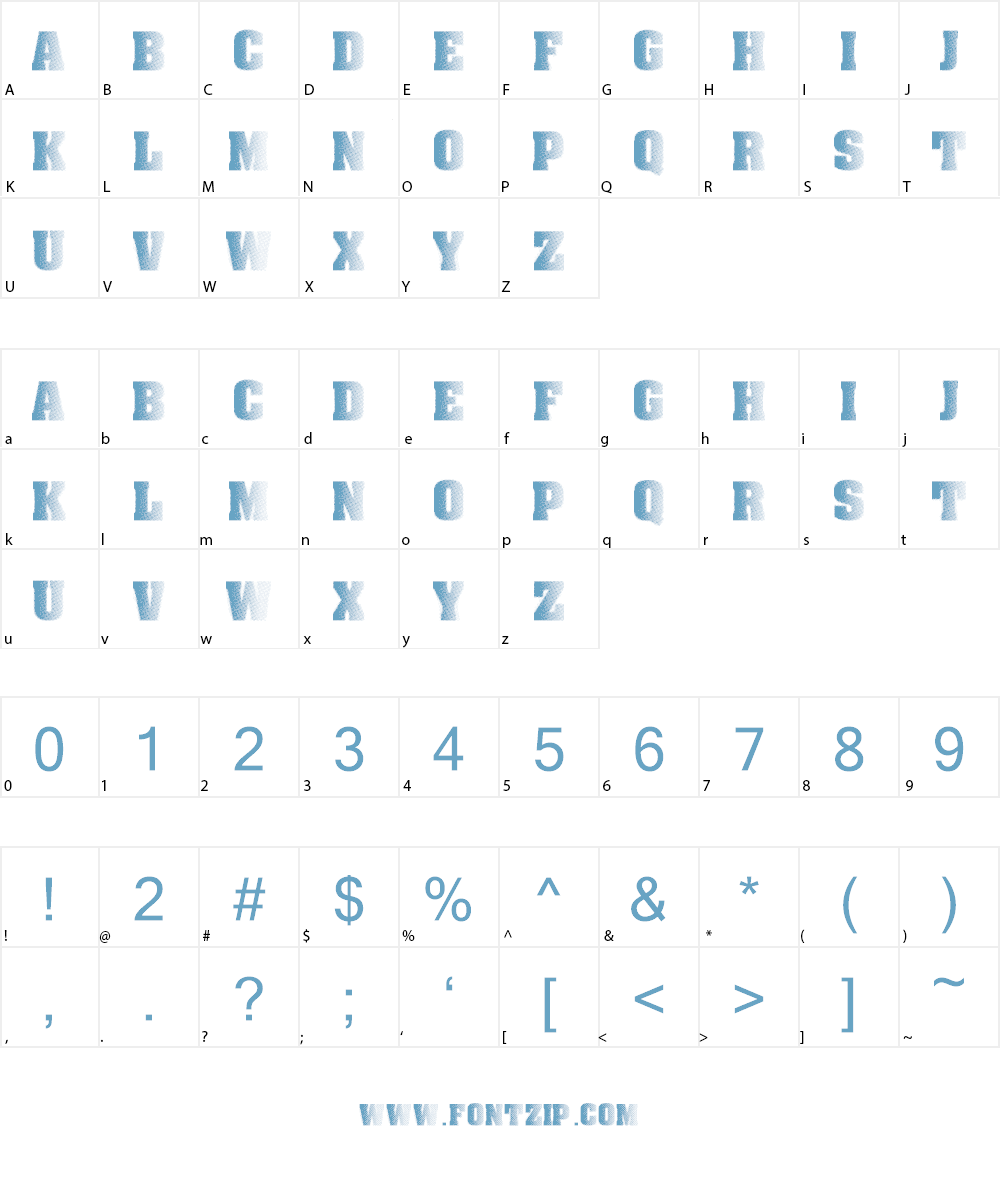 Halftone CAPS Font Character